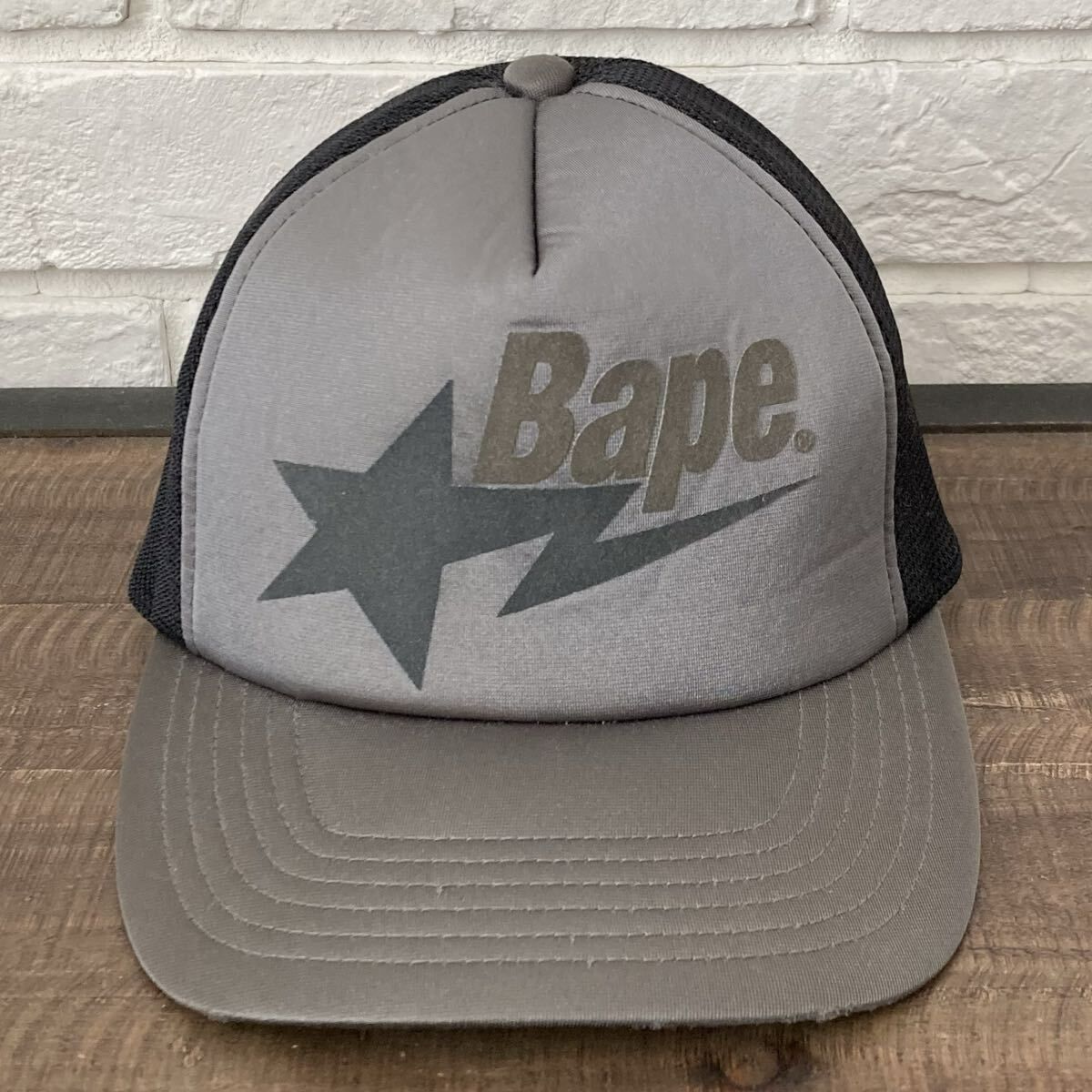 ☆青山限定☆ BAPESTA LOGO メッシュ キャップ a bathing ape star 