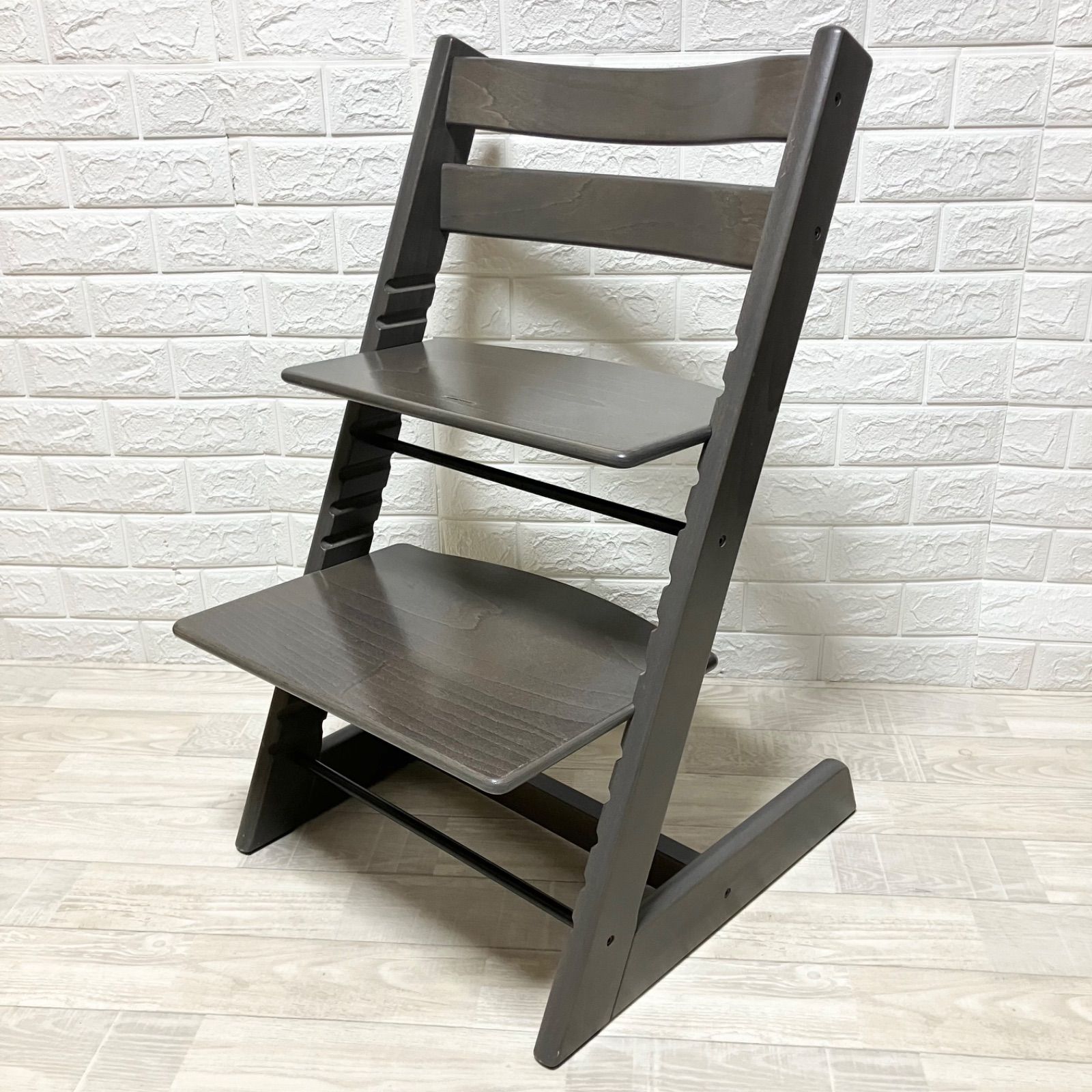 STOKKE Tripp Trapp Chair ヘイジーグレー ベビーセット付き 高さ調整