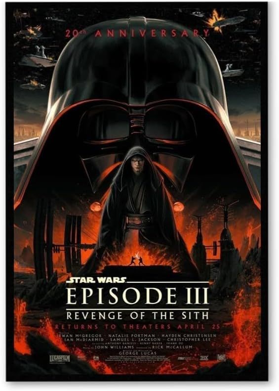フレーム付-黒-】 映画ポスター スターウォーズ エピソード 3 シスの