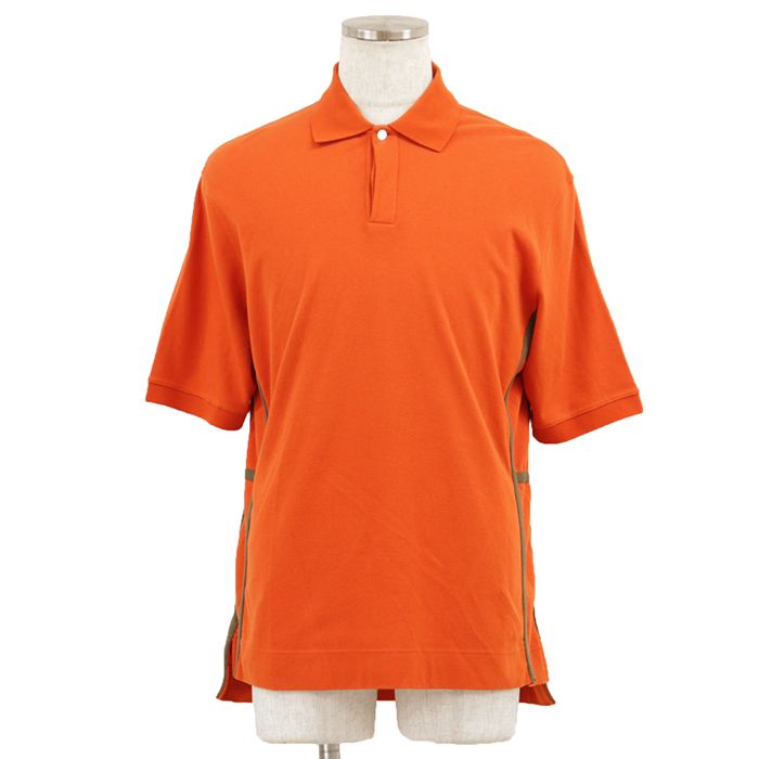 HERMES エルメス ポロシャツ 半袖 トップス クルードセルボタン オレンジ SALE【美品】HERMES エルメス ポロシャツ サイズ XL メンズ セリエ
