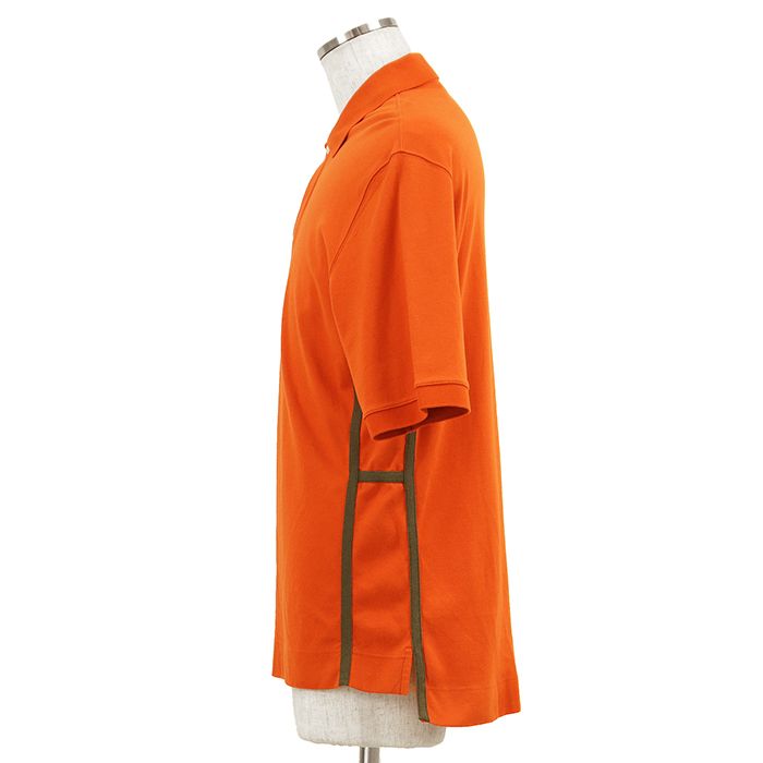 HERMES エルメス ポロシャツ 半袖 トップス クルードセルボタン オレンジ SALE【美品】HERMES エルメス ポロシャツ サイズ XL メンズ セリエ