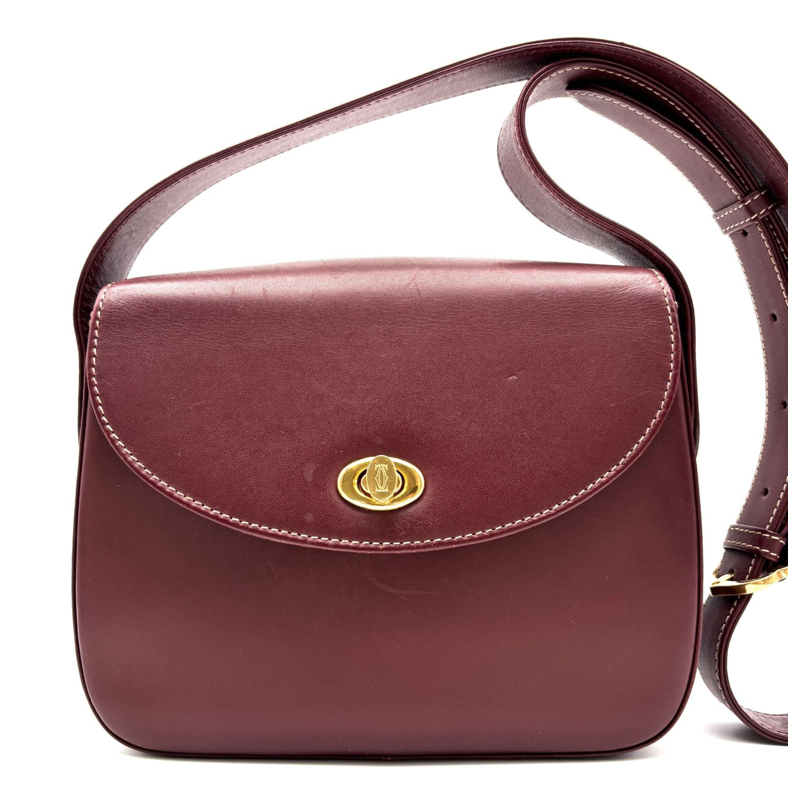 美品 Cartier カルティエ マストライン ショルダーバッグ ターンロック 
