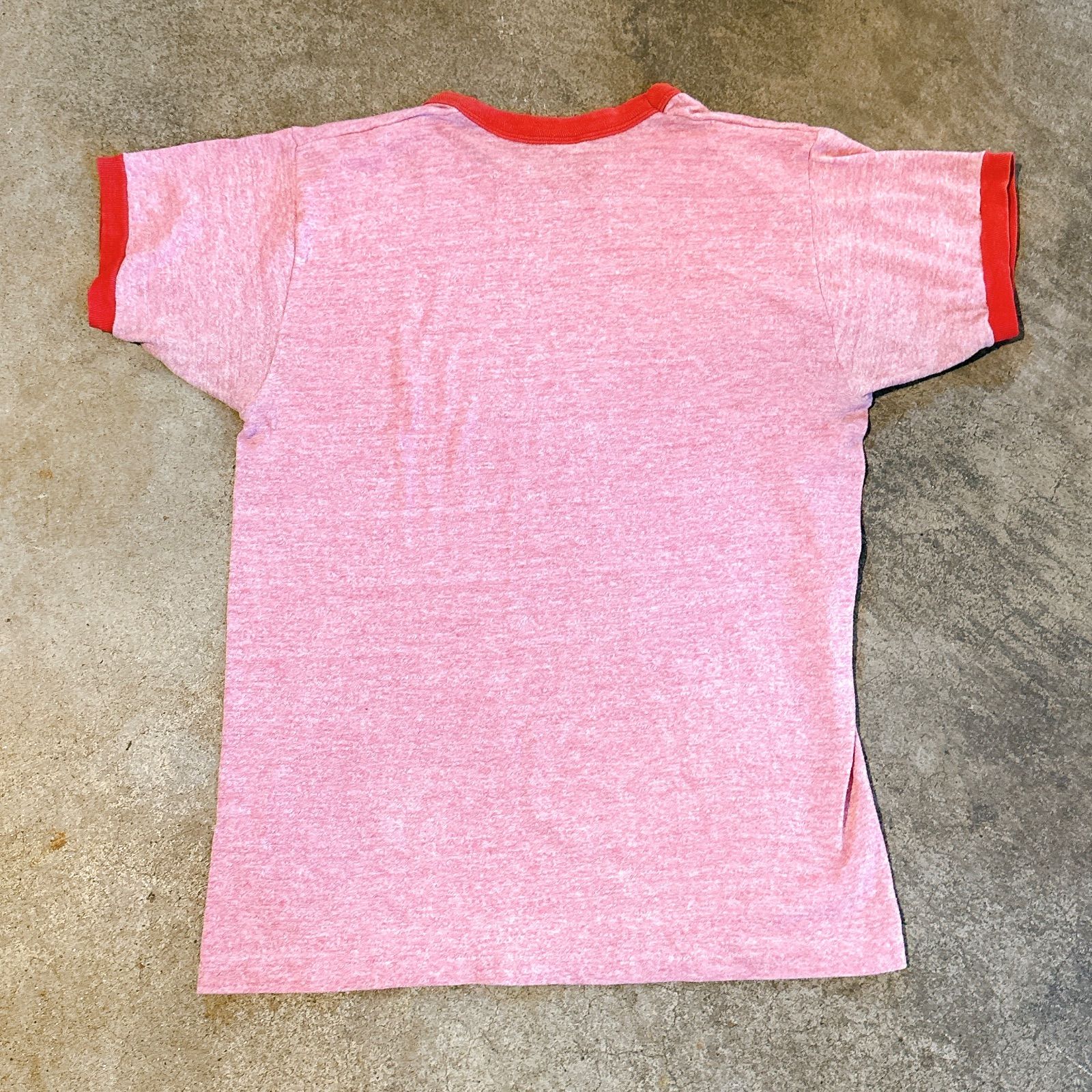 80s USA製 Russell Athletic トリコ混 リンガーTシャツ 1980年 ピンク