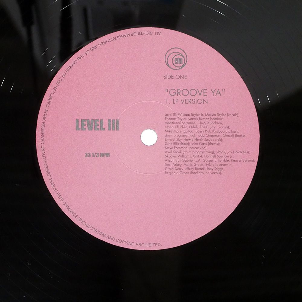ブート 国内盤 LEVEL III/GROOVE YA/EMI 75198E1 12 - メルカリ