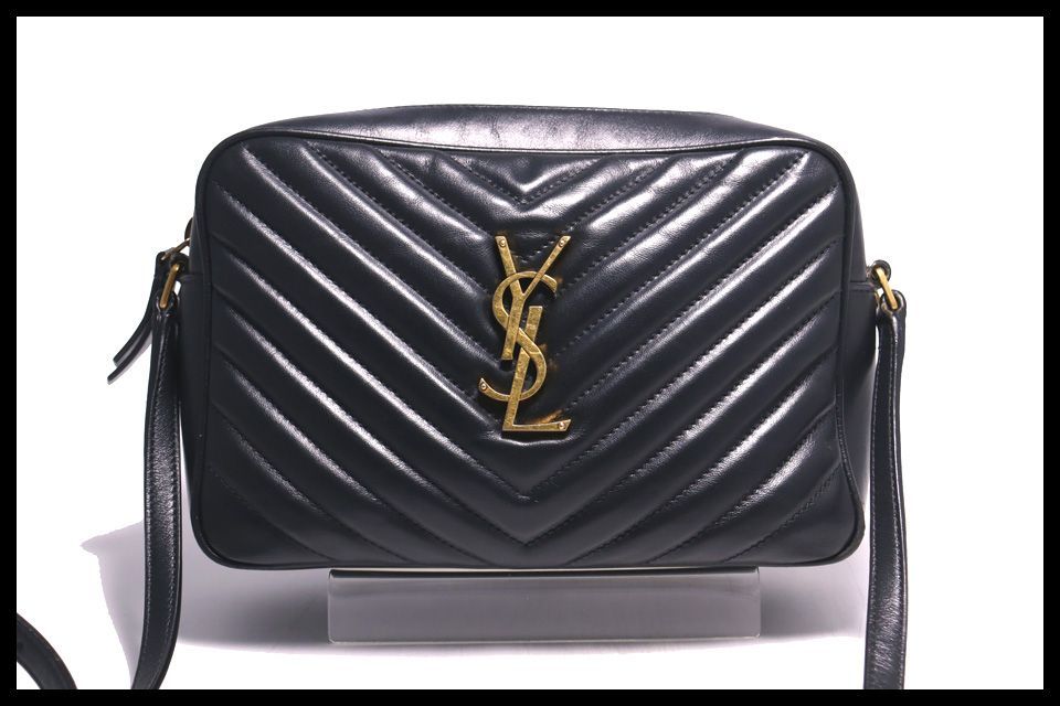 サンローラン Vステッチ ルー ショルダーバッグ■04oh09C6035-O □SAINT LAURENT Vステッチ ルー カメラバッグ レザー ショルダー