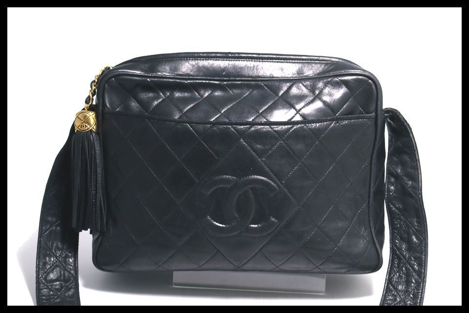 シャネル 1番台 マトラッセ GD金具 ショルダーバッグ■04oh0925843 □CHANEL 1番台 マトラッセ フリンジ GD金具 レザー ショルダーバッグ