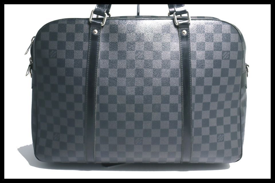 □LOUIS VUITTON ダミエグラフィット ヨーン レザー ビジネスバッグ