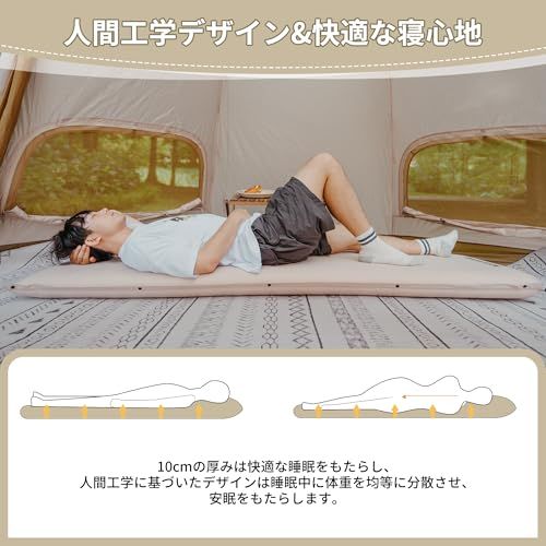 Naturehike エアーマット【自動膨張 厚手10cm 高R値 7.8 】高反発 枕