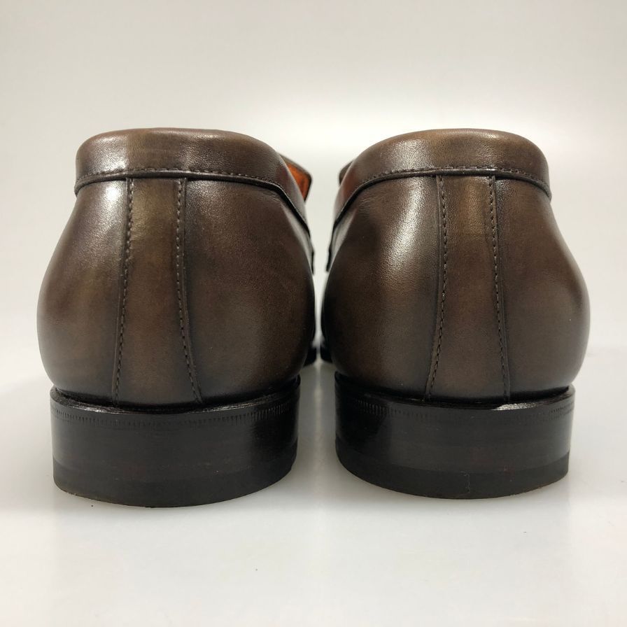 サントーニ レザーシューズ ローファー サイズ8.5 ブラウン メンズ SANTONI 約27.0cm【AFC31】 サントーニ レザーシューズ ローファー サイズ8.5 ブラウン メンズ