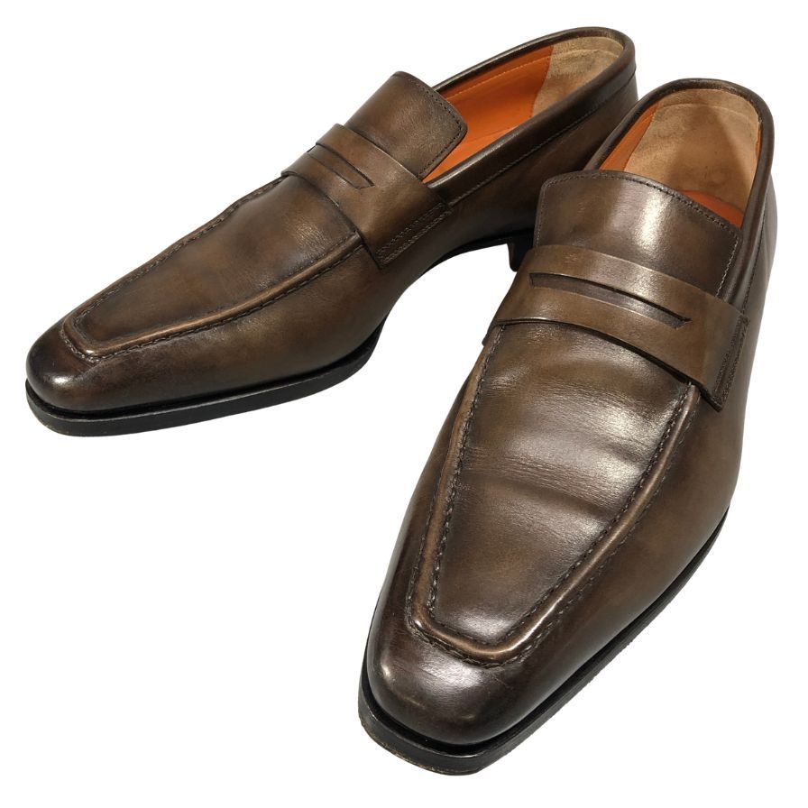 サントーニ　状態良好品　santoni　8.5 オパンケ　ローファー サントーニ レザーシューズ ローファー サイズ8.5 ブラウン メンズ