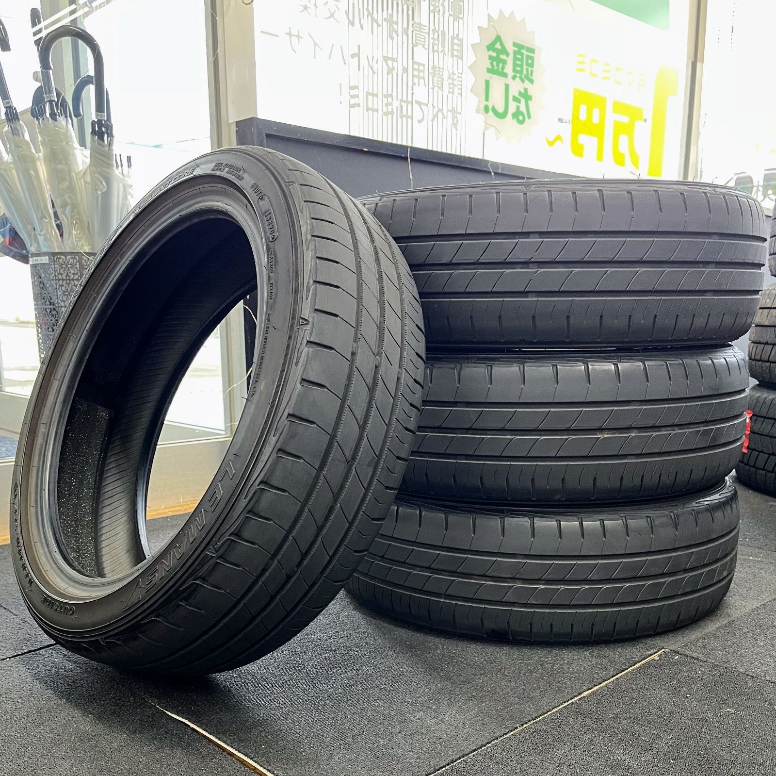 送料無料】【165/50R16】中古 サマータイヤ 4本セット DUNLOP LE MANS 