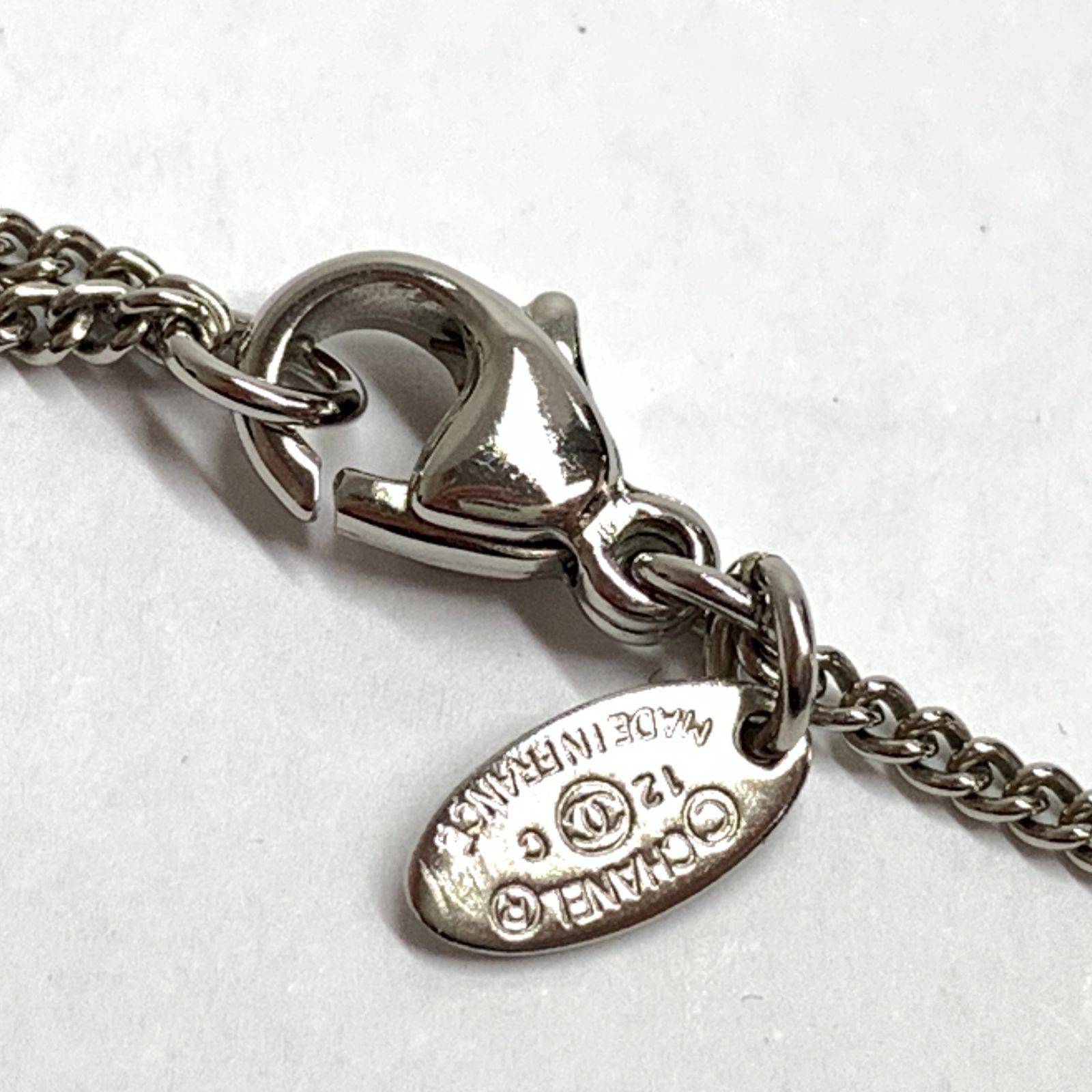 f001 A 2. 美品 CHANEL シャネル ネックレス ココマーク シルバー 両面 