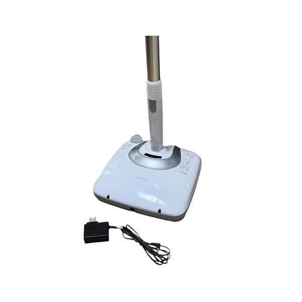 【中古】アイリスオーヤマ 電動モップ コードレス 2way 水拭き 乾拭き フロアワイパー パワフル振動 自立式 水噴射 LED搭載 IC-M01-W ホワイ