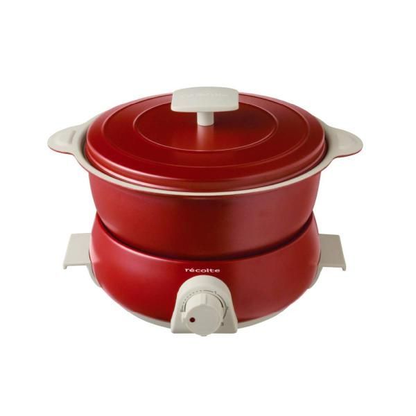 【中古】recolte (レコルト)レコルト ポットデュオ フェット [ レッド/RPD-3 ] recolte POT DUO fete 電気鍋 マルチクッ
