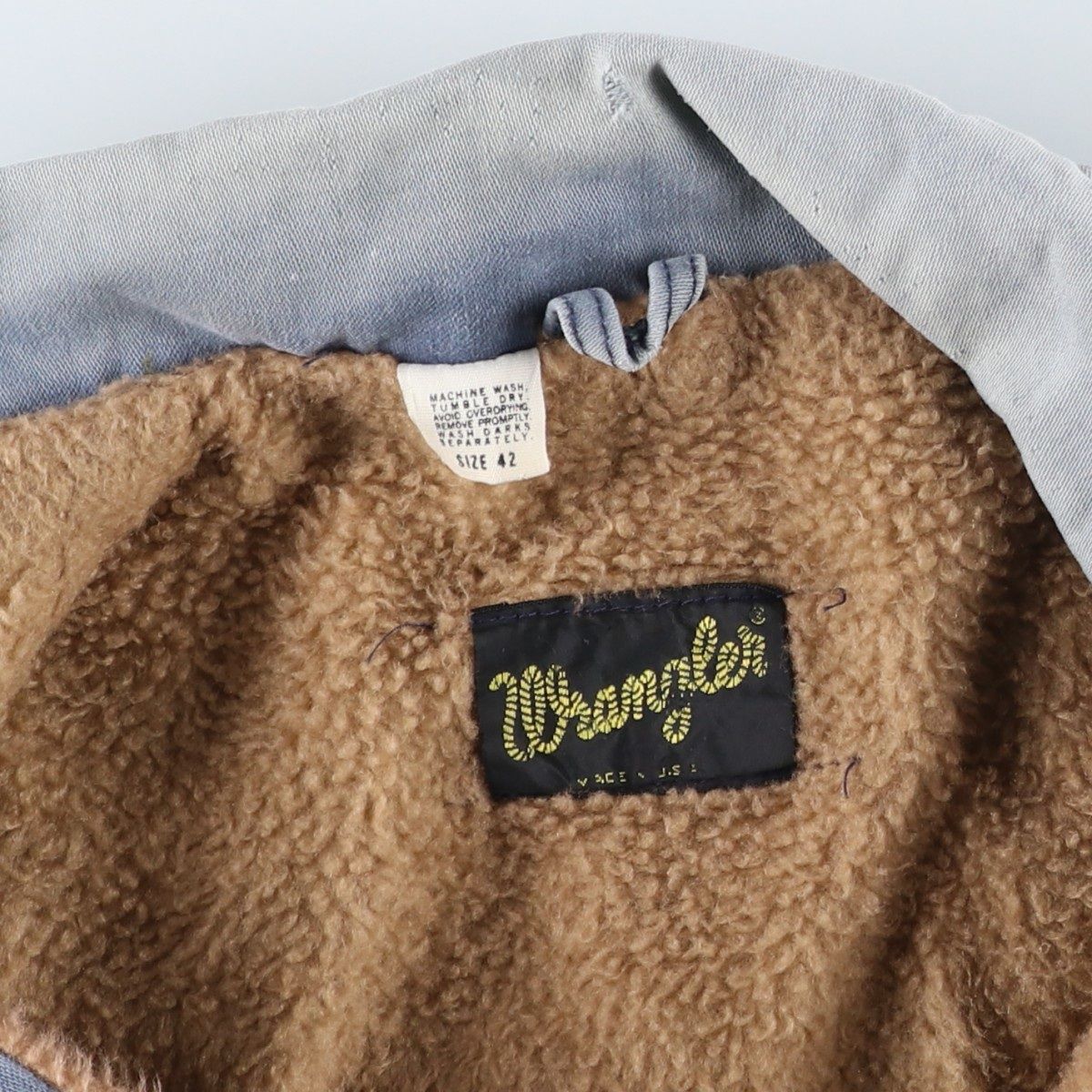 古着 70年代 ラングラー Wrangler 中綿入り ボアジャケット USA製 メンズM相当 ヴィンテージ/eaa633226 古着 70年代 ラングラー Wrangler 中綿入り ボアジャケット USA製