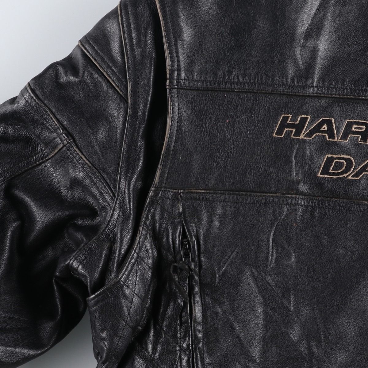 古着ハーレーダビッドソン（Harley-Davidson）黒サイズL 47 HARLEY-DAVIDSON 純正（ハーレーダビッドソン）メンズ スクリーミン