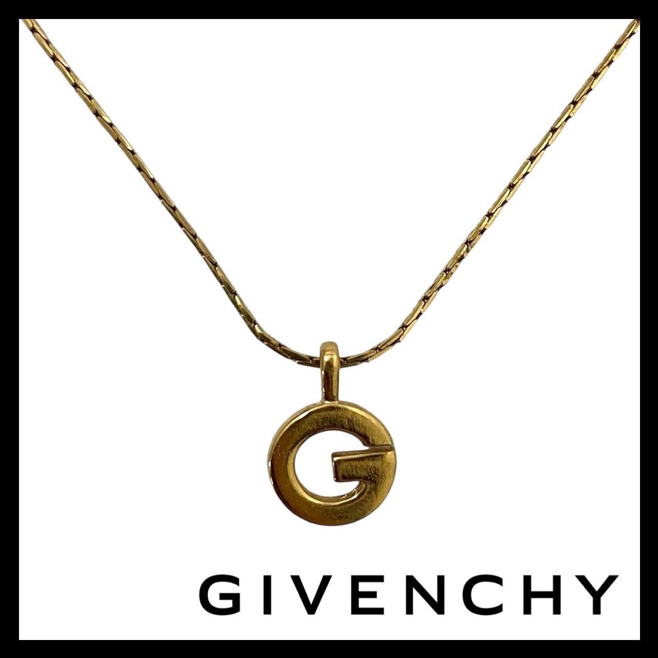 GIVENCHY】Gロゴ ネックレス ゴールド/金カラー ペンダント