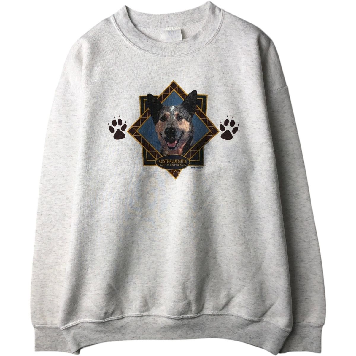古着 90年代 WON'S WEAR AUSTRALIAN CATTLE オーストラリアン キャトル 犬柄 アニマル スウェットシャツ トレーナー レディースXL相当 ヴィンテージ/eaa635539 古着 90年代 WON'S WEAR AUSTRALIAN CATTLE オーストラリアン キャトル