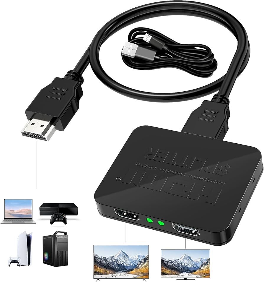 HDMI分配器 1入力2出力 4K60Hz PD対応 新品 - メルカリ