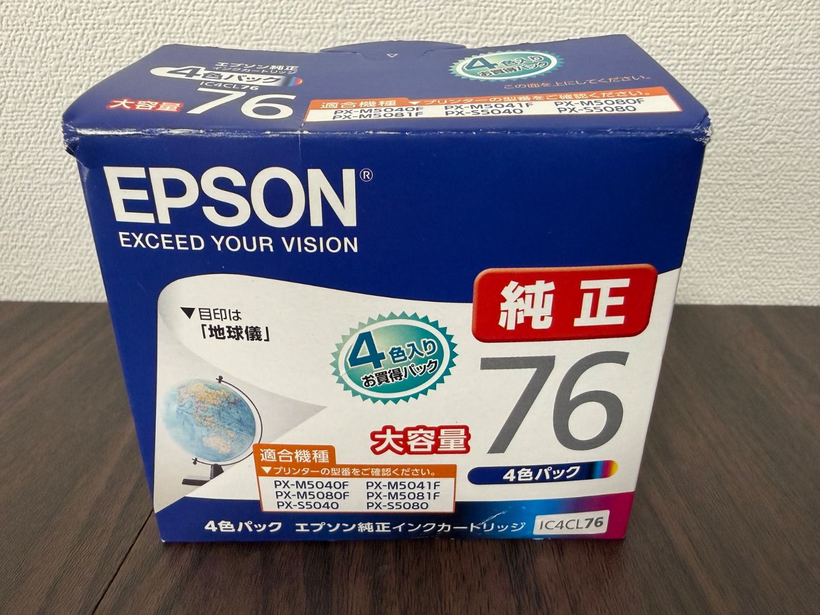 未使用】EPSON 純正 インクカートリッジ 4色パック IC4CL76 - メルカリ