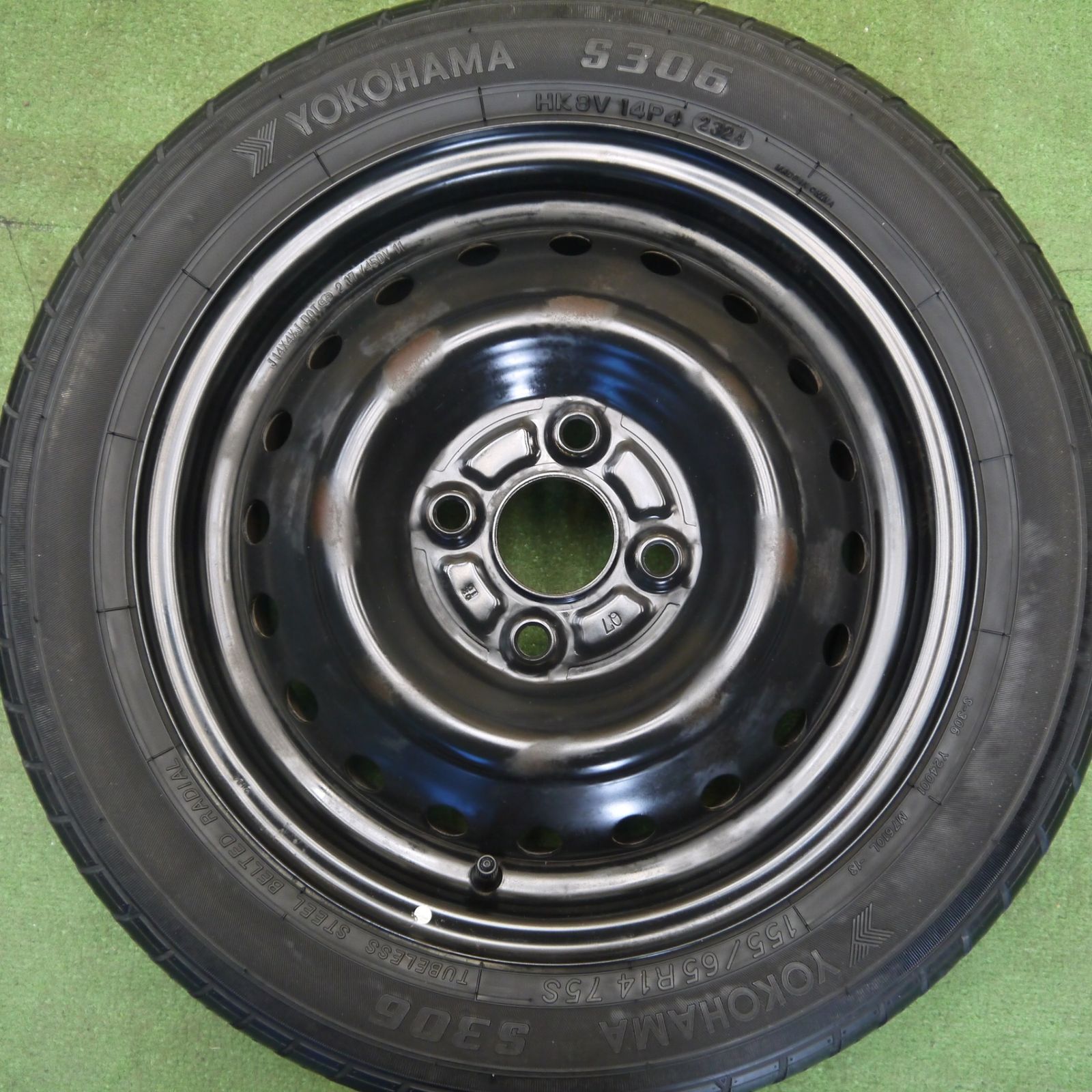 4本価格！24年☆155/65R14 ヨコハマ S306 スチール ホイール 14インチ 
