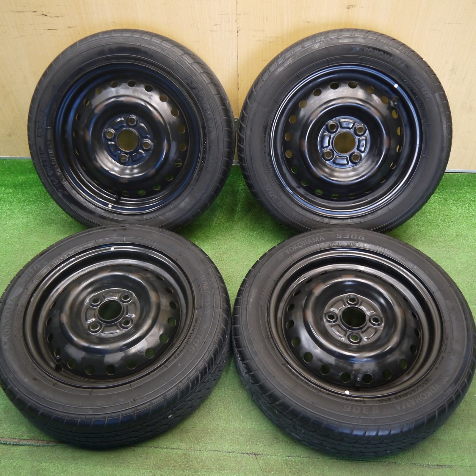 4本価格！24年155/65R14 ヨコハマ S306 スチール ホイール 14インチ 