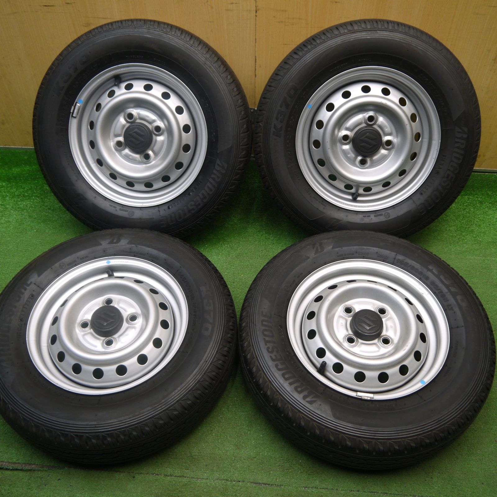 キレイ！22年★スズキ エブリイ 純正 スチール 145/80R12 80/78N ブリヂストン K370 12インチ エブリィ エブリー PCD100/4H★6041004Hノ