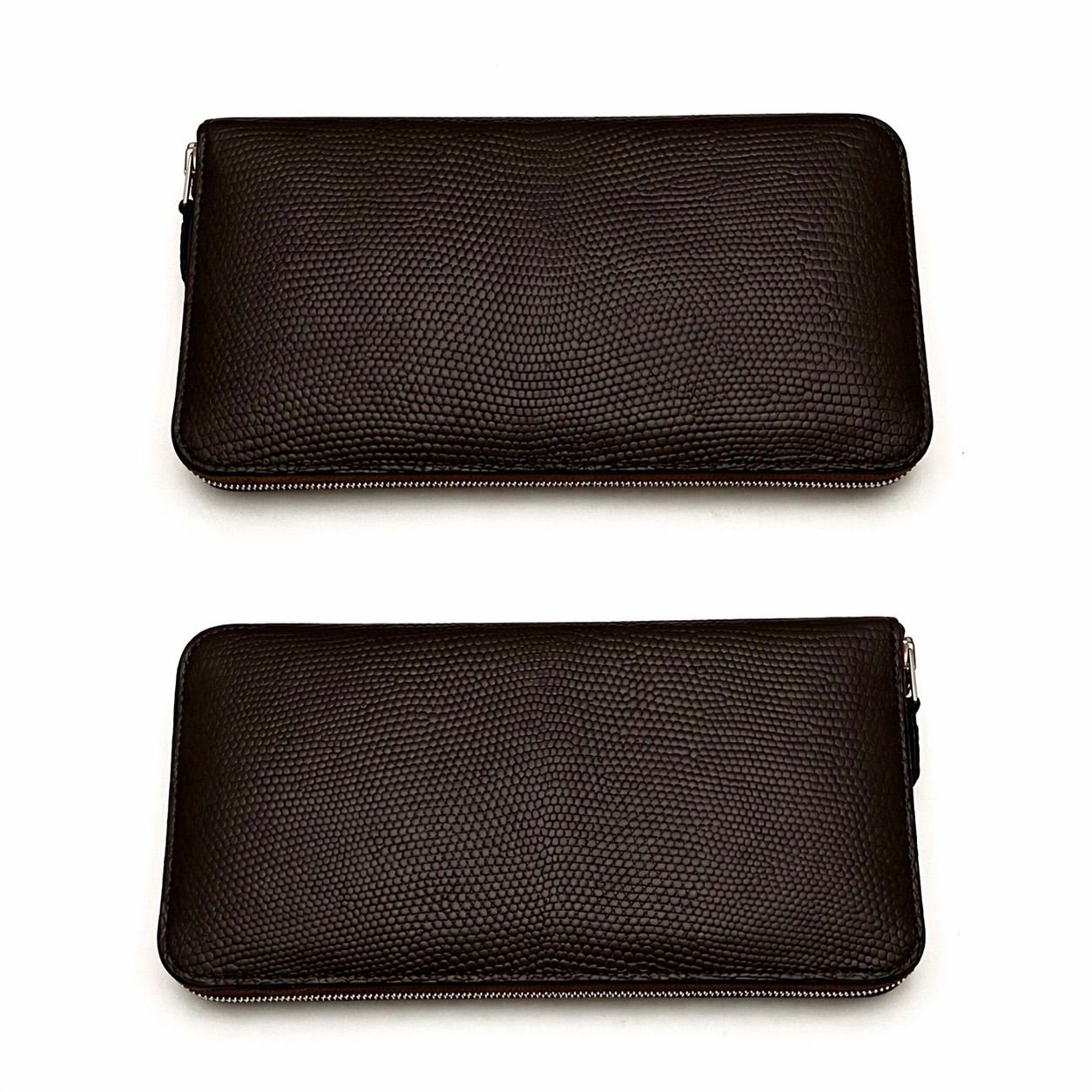 エルメス HERMES リザード アザップオールレザー ブラウン×ピンク バイ 