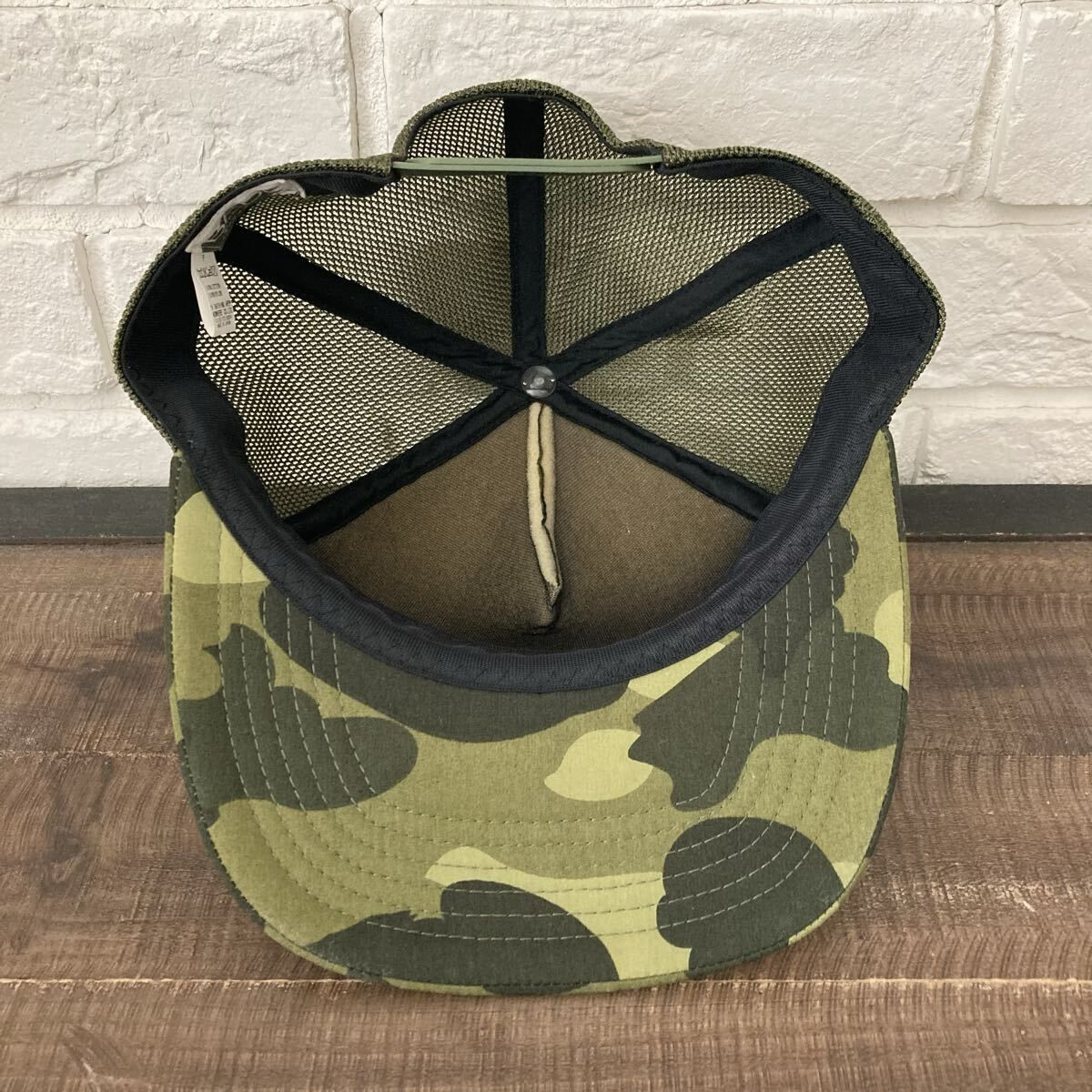 ☆初期☆ BAPE GREEN CAMO メッシュ キャップ a bathing ape trucker