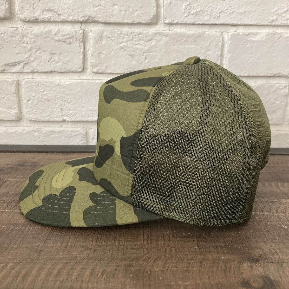 ☆初期☆ BAPE GREEN CAMO メッシュ キャップ a bathing ape trucker