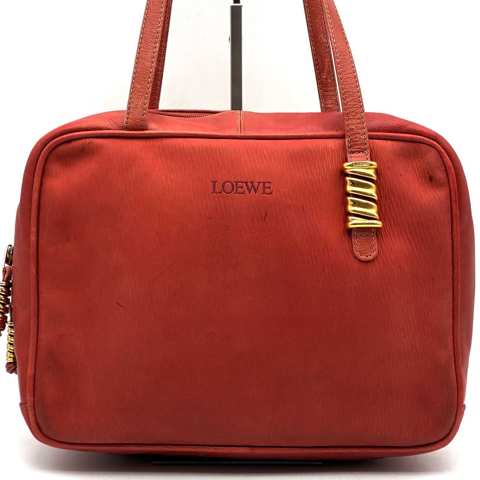 LOEWE ハンドバッグ ベラスケス レザー ゴールド ツイストハンドル
