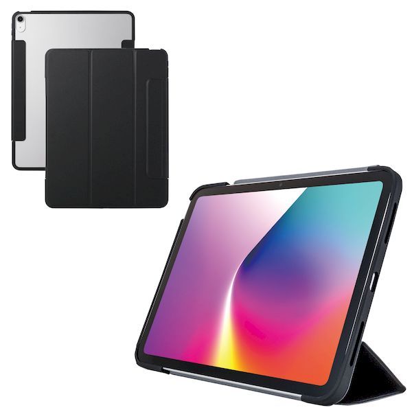 【新品・7営業日以内発送】エレコム ELECOM TB-A25XWVFCBK iPad Air ケース 13インチ M3／M2 ブラック TBA25XWVFCBK【沖縄離島販売不可】
