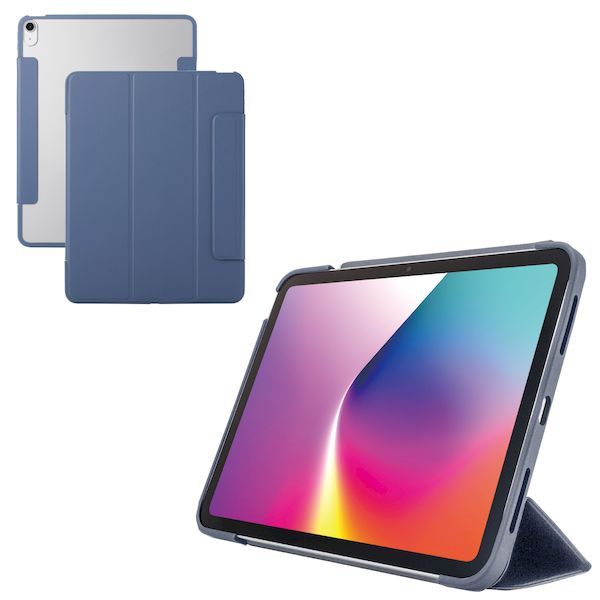 【新品・7営業日以内発送】エレコム ELECOM TB-A25XWVFCBG iPad Air ケース 13インチ M3／M2 ブルーグレー TBA25XWVFCBG【沖縄離島販売不可】
