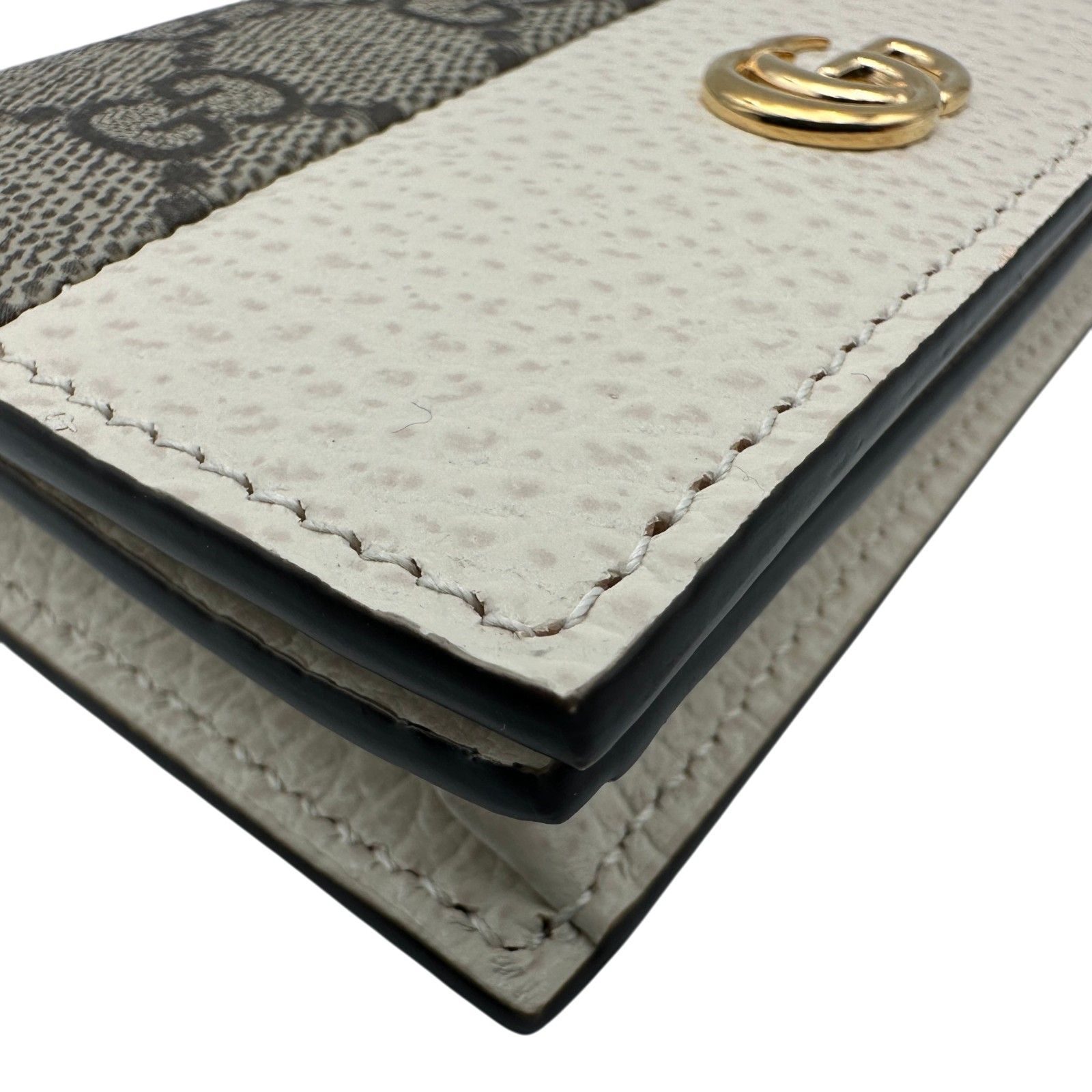グッチ GUCCI ダブルGカードケースウォレット 658610 ホワイト GGスプリーム レディース 二つ折り財布 グッチ GUCCI ダブルGカードケースウォレット 658610 ホワイト GG