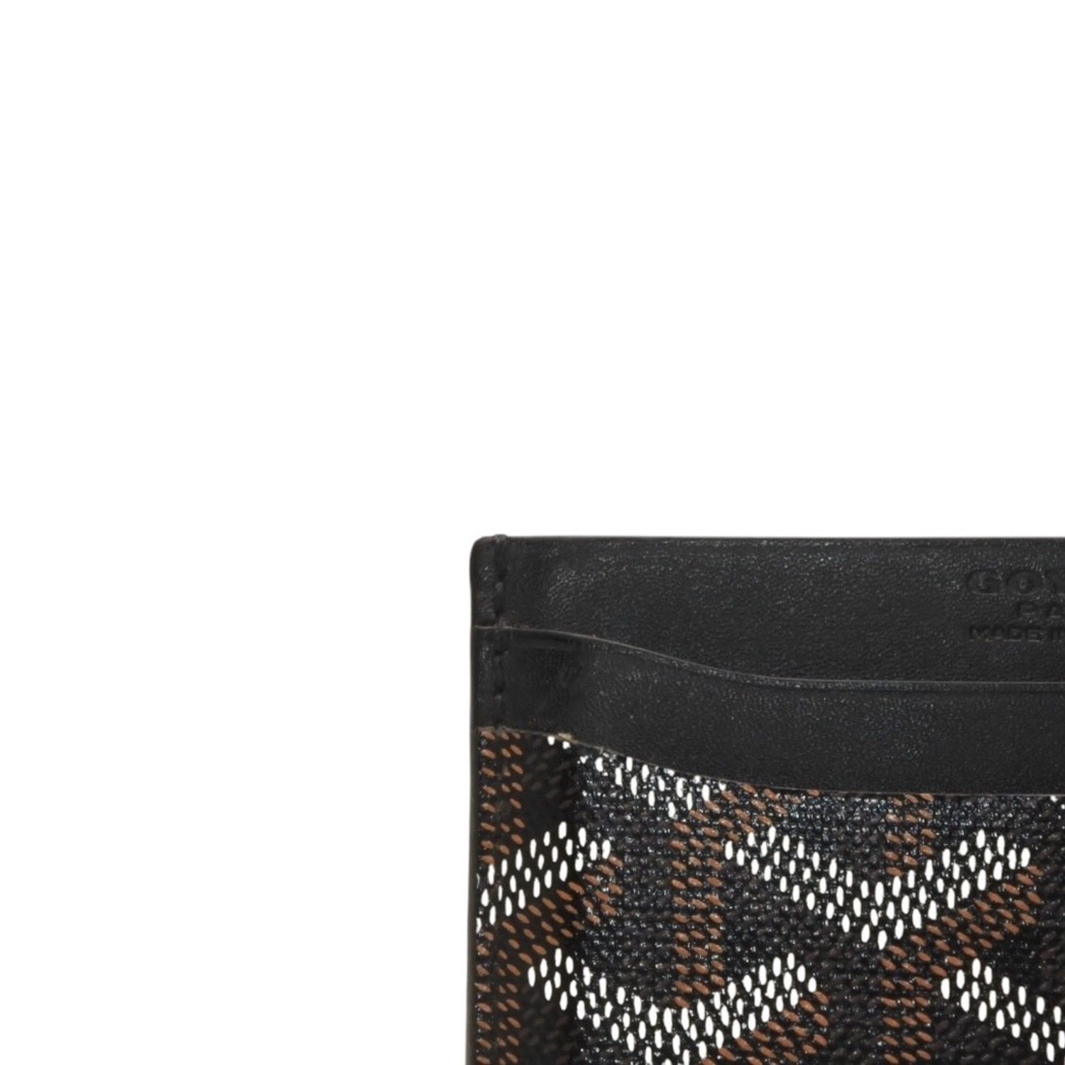 GOYARD ゴヤール サンシュルピス ヘリンボーン カードケース ブラック 