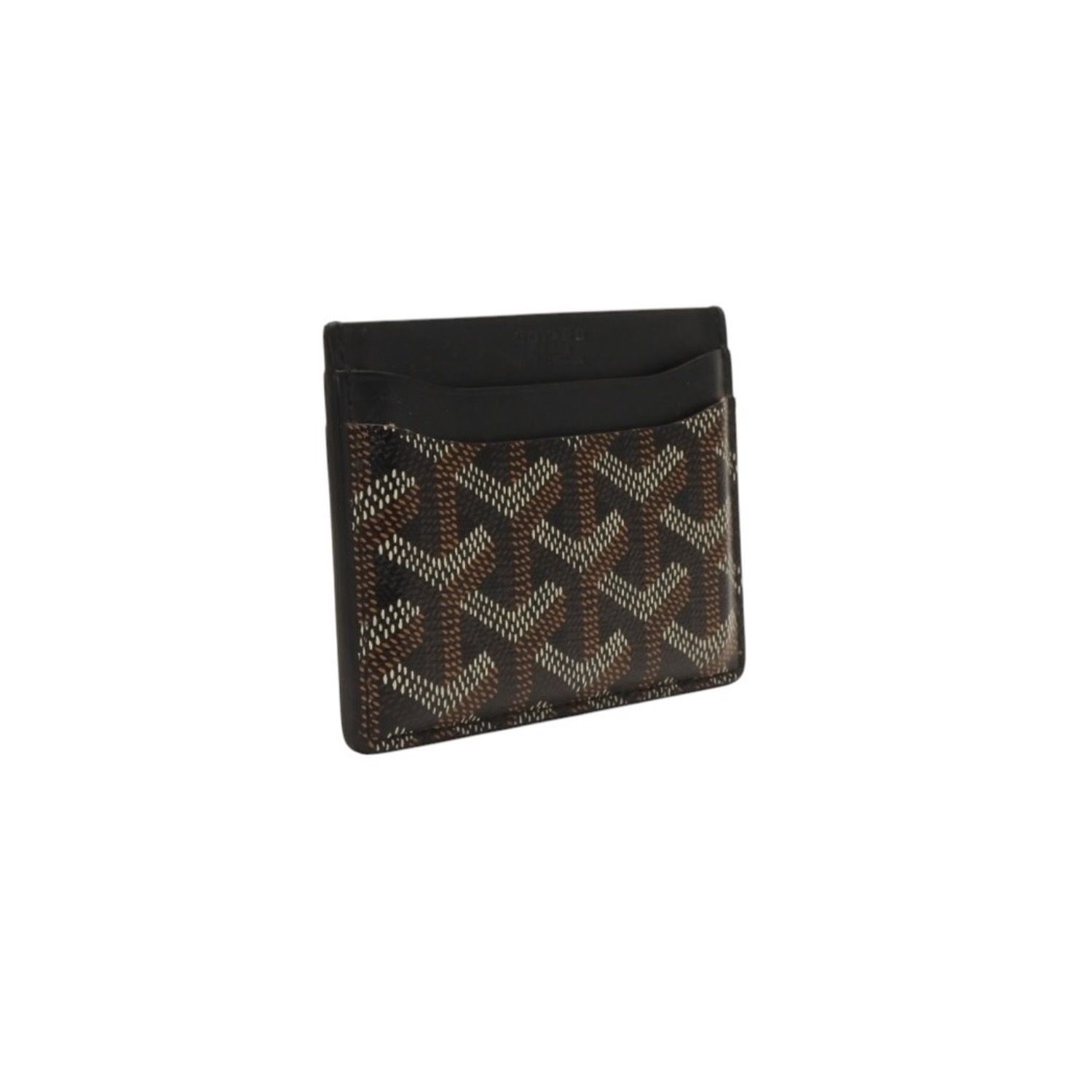 GOYARD ゴヤール サンシュルピス ヘリンボーン カードケース ブラック 