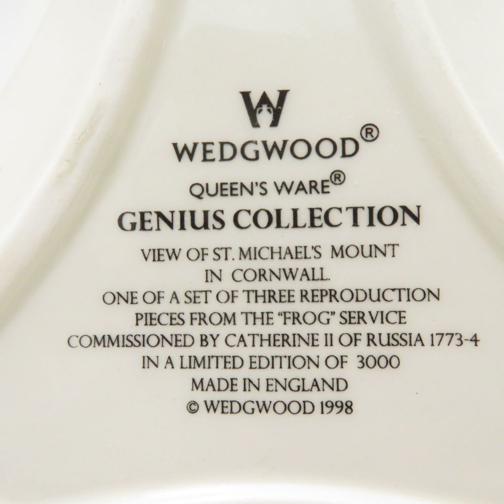 【未使用 美品】ウエッジウッド クイーンズウェア フロッグサービス 三角プレート 未使用 WEDGWOOD ウェッジウッド クイーンズウェア フロッグサービス