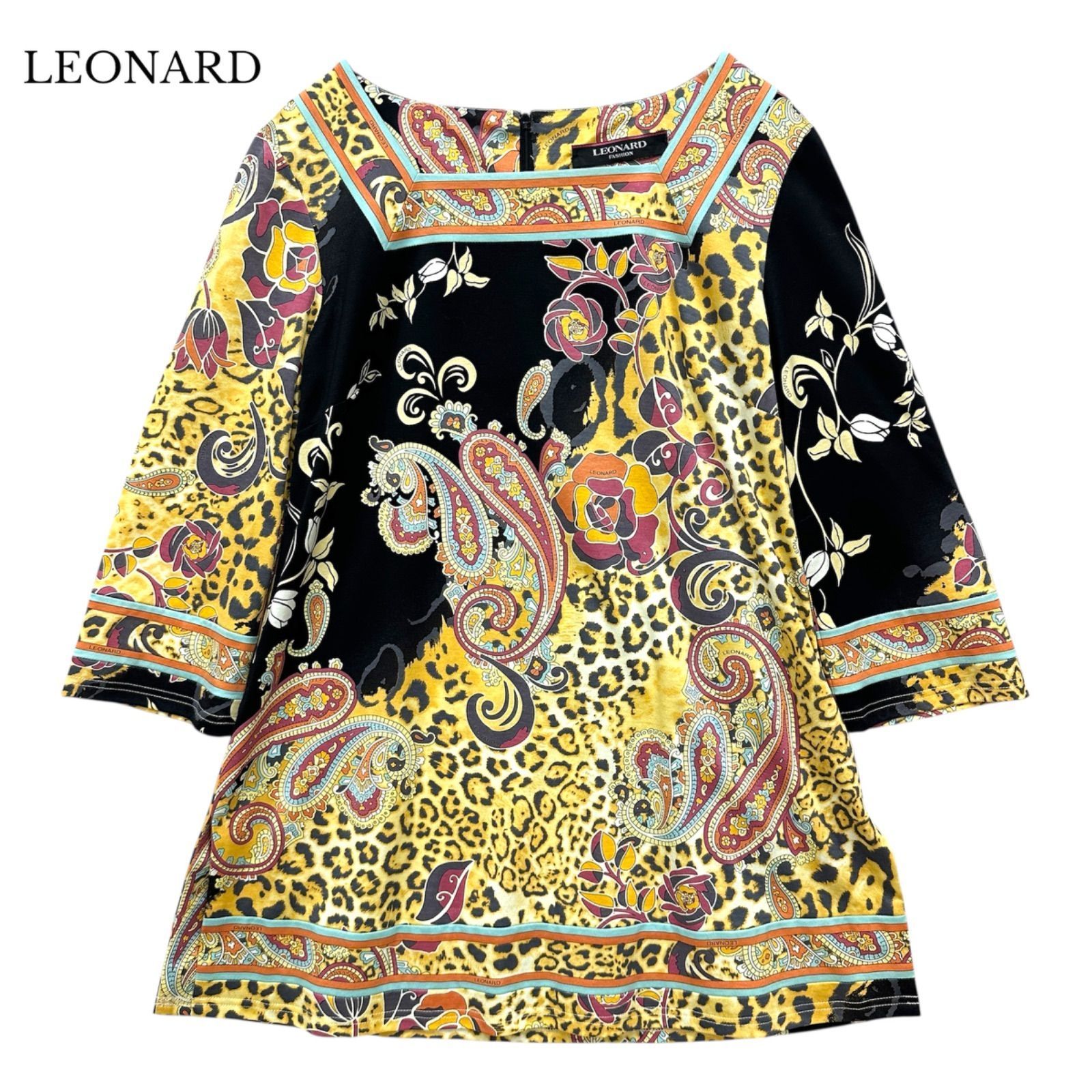 3回着用の美品★レオナール LEONARD 素敵なカットソー サイズ38 カットソー S62F373908 | LEONARD (Women)/レオナール