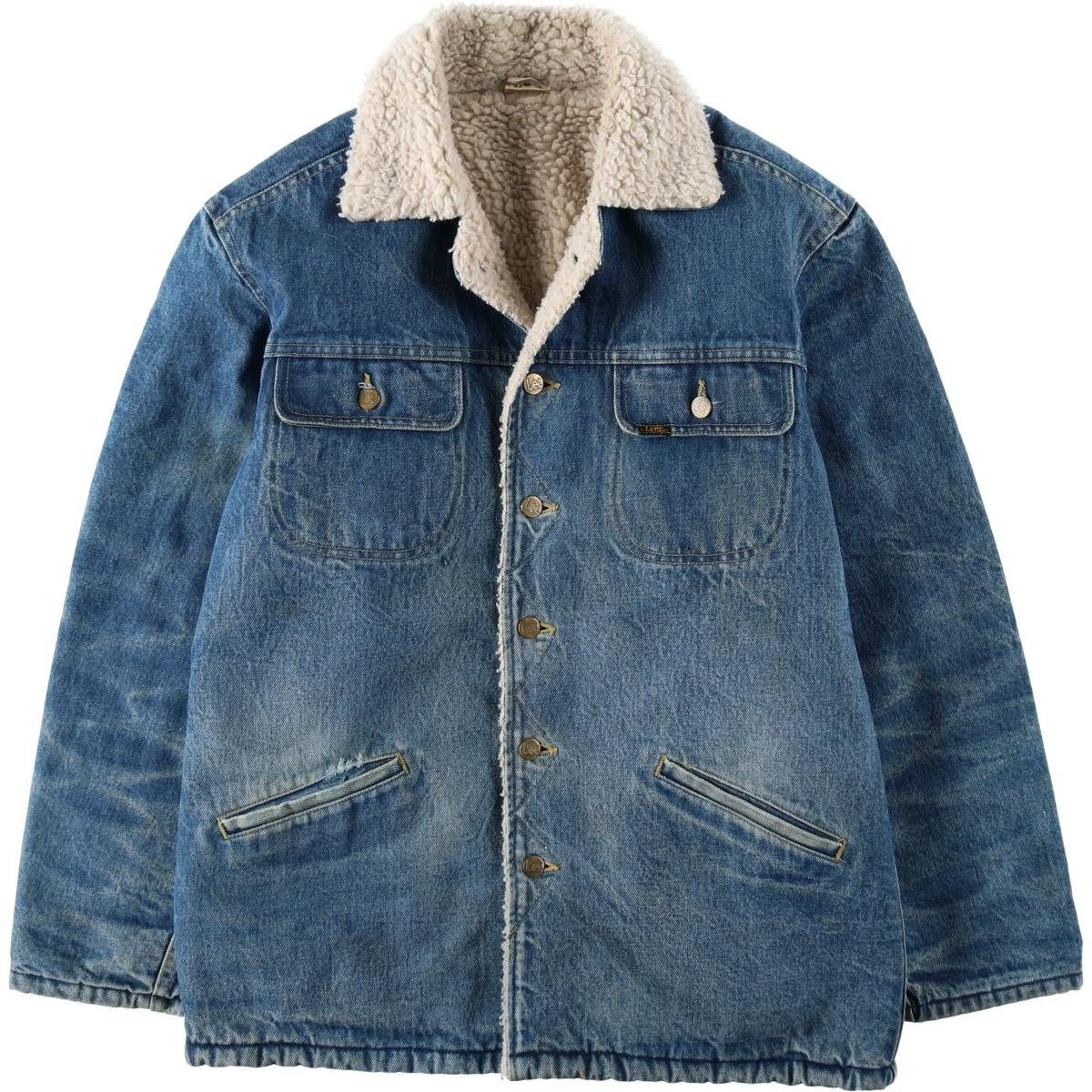 古着 ~80年代 リー Lee デニムボアジャケット メンズL相当 ヴィンテージ/eaa632451 古着 ~80年代 リー Lee デニムボアジャケット メンズL相当