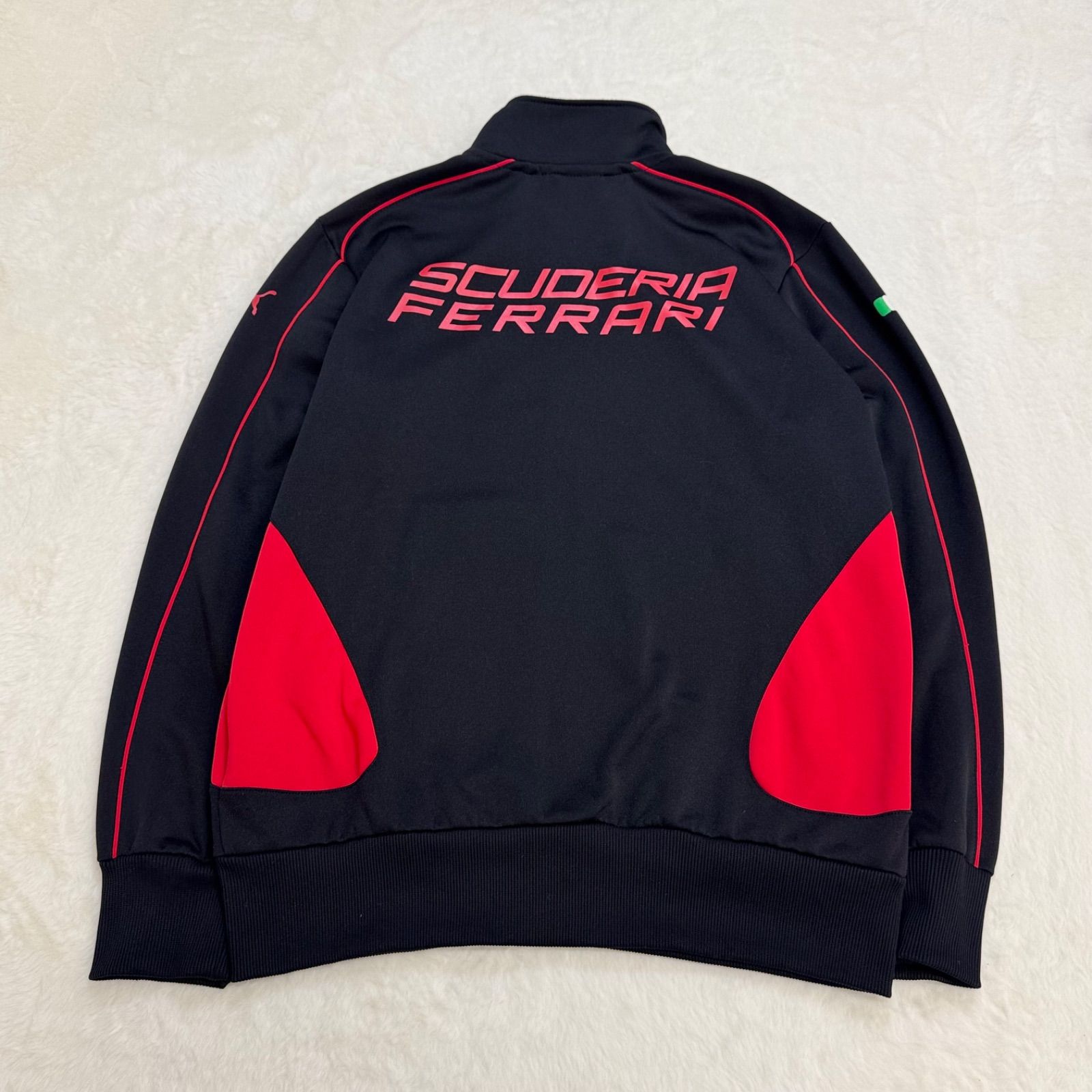 PUMA×Ferrari コラボ トラックジャケット L ブラック レッド 刺繍ロゴ