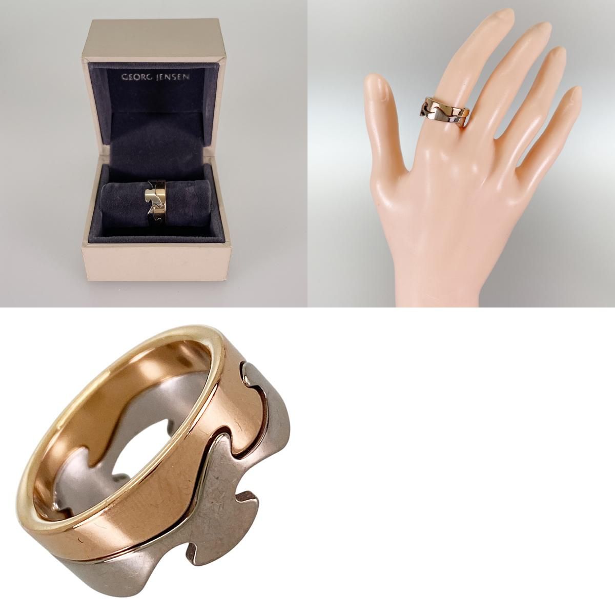 ジョージジェンセン Georg Jensen フュージョン K18WG 11.5号(51-52 ジョージジェンセン Georg Jensen フュージョン K18WG 11.5号(51-52