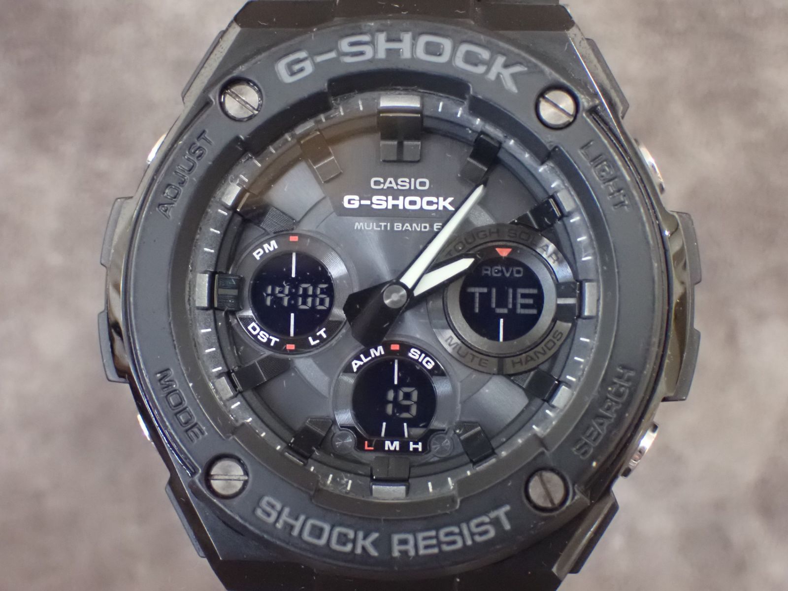 人気モデル】G-SHOCK G-STEEL GST-W100G 電波ソーラー ガンメタ-セール 