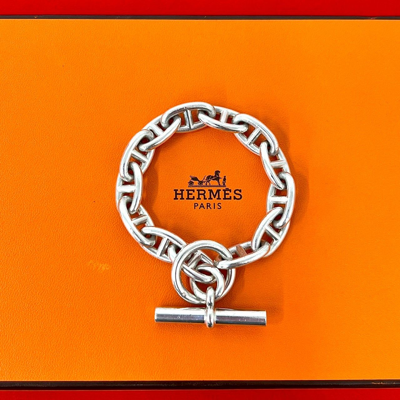 極 美品 HERMES エルメス シェーヌダンクル GM 13コマ シルバー925 
