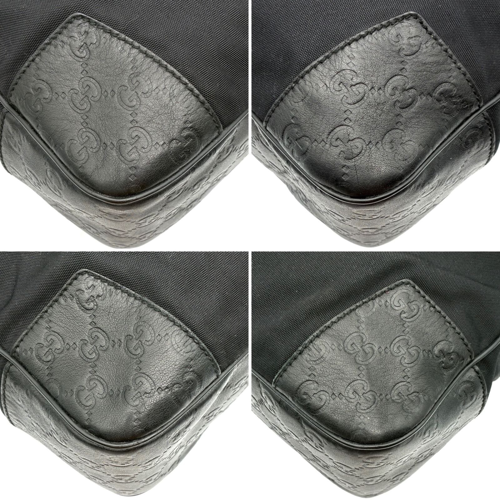 極美品 GUCCI グッチ GG シマレザー ショルダーバッグ メッセンジャー