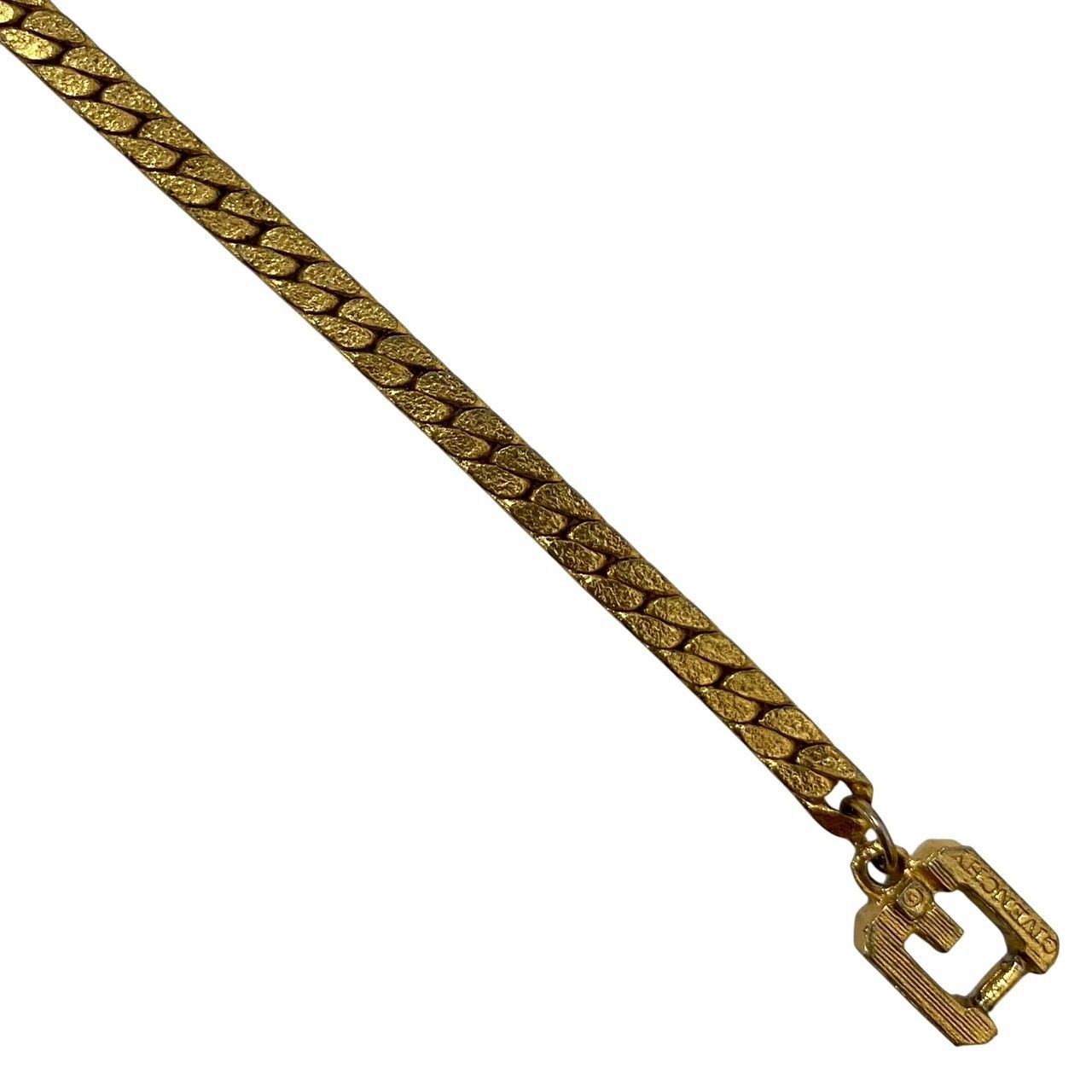 【美品】ジバンシー 喜平チェーンブレスレット Gロゴ ゴールド ヴィンテージ GIVENCHY】チェーン ブレスレット ゴールド/金カラー 喜平