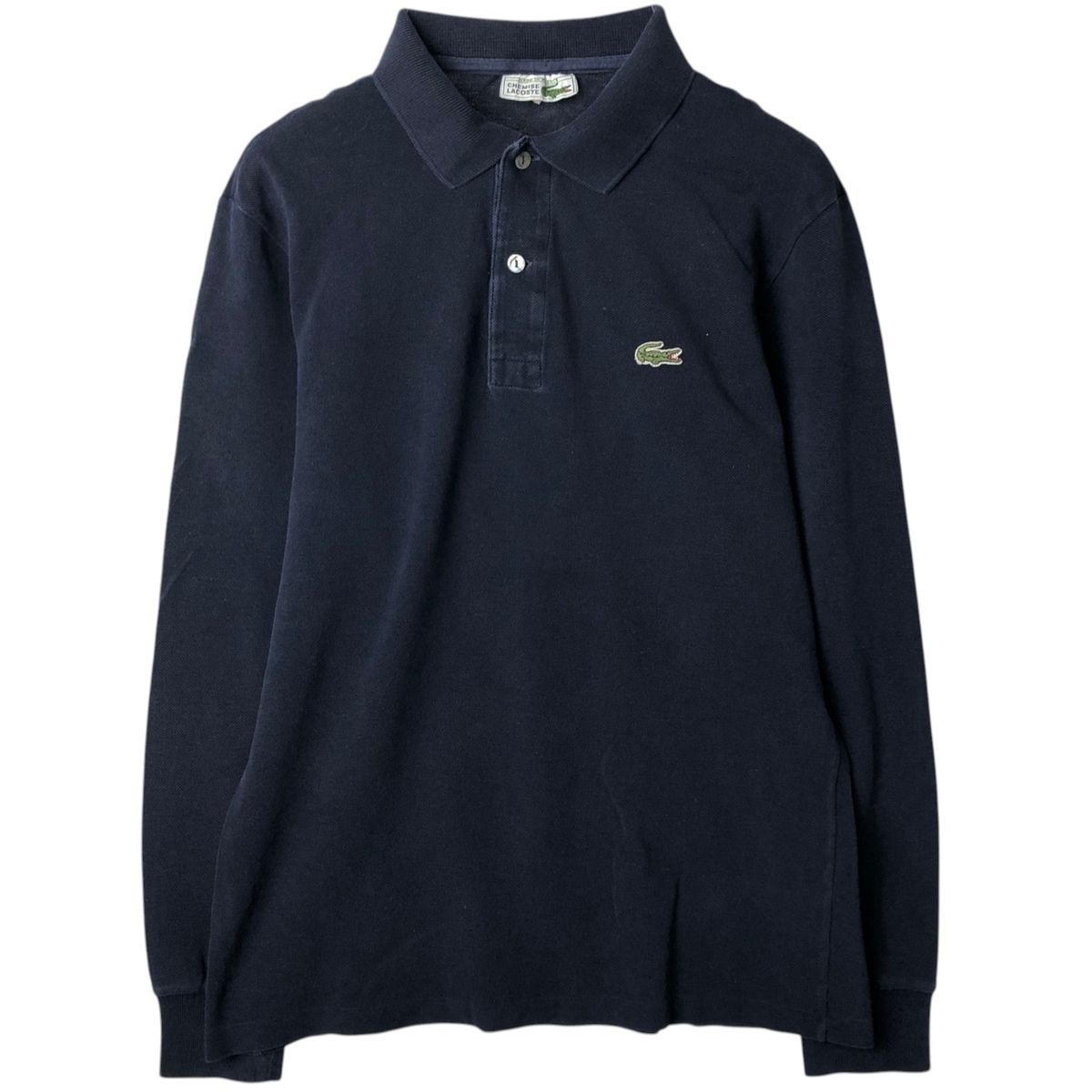 フレンチラコステ 刺繍ロゴ 長袖 ポロシャツ 古着 ~80年代 ラコステ LACOSTE CHEMISE フレンチラコステ 長袖