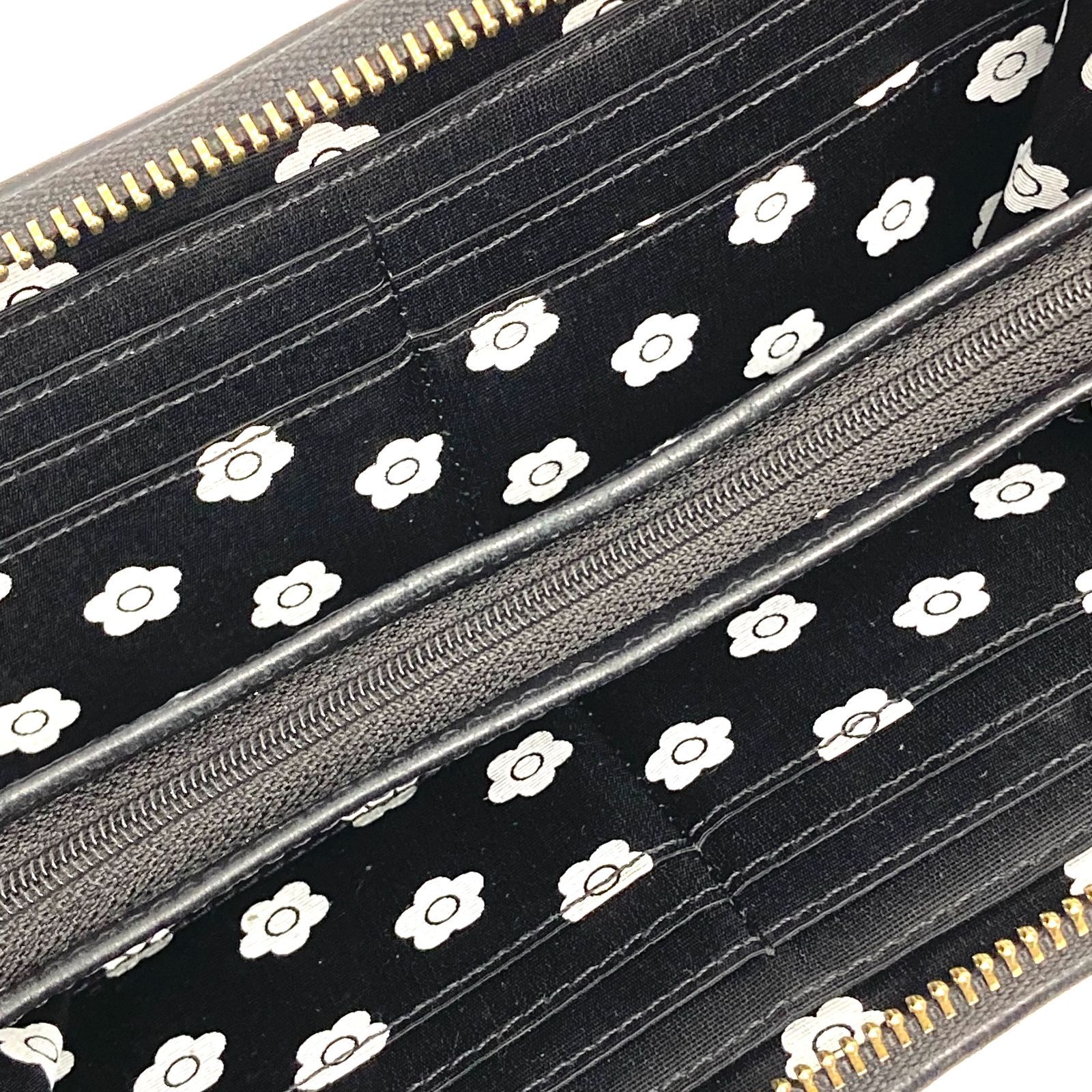 t) MARY QUANT マリークワント 長財布 ロングウォレット ブラック