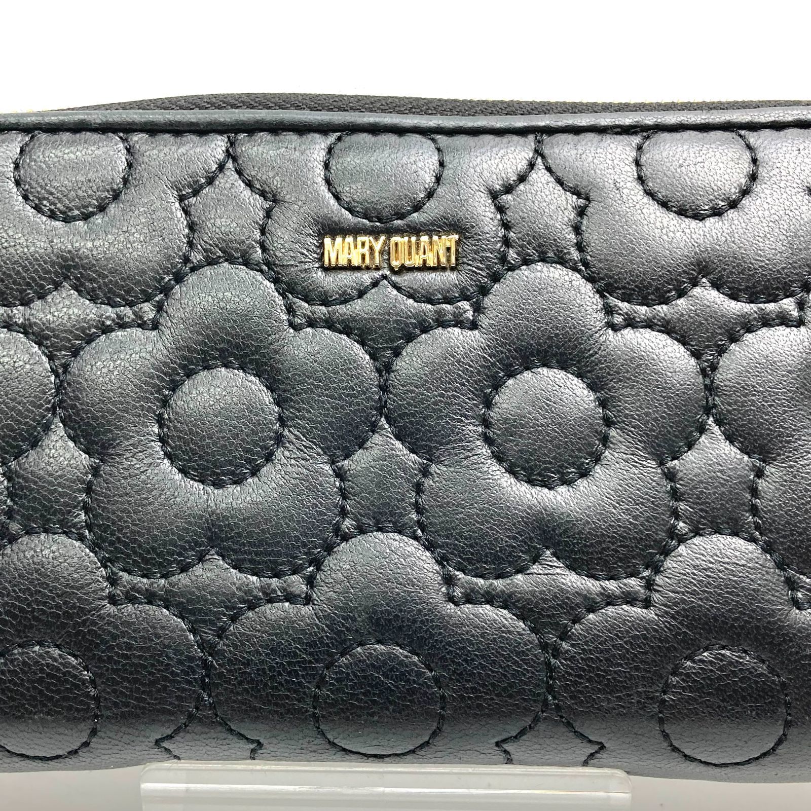 t) MARY QUANT マリークワント 長財布 ロングウォレット ブラック
