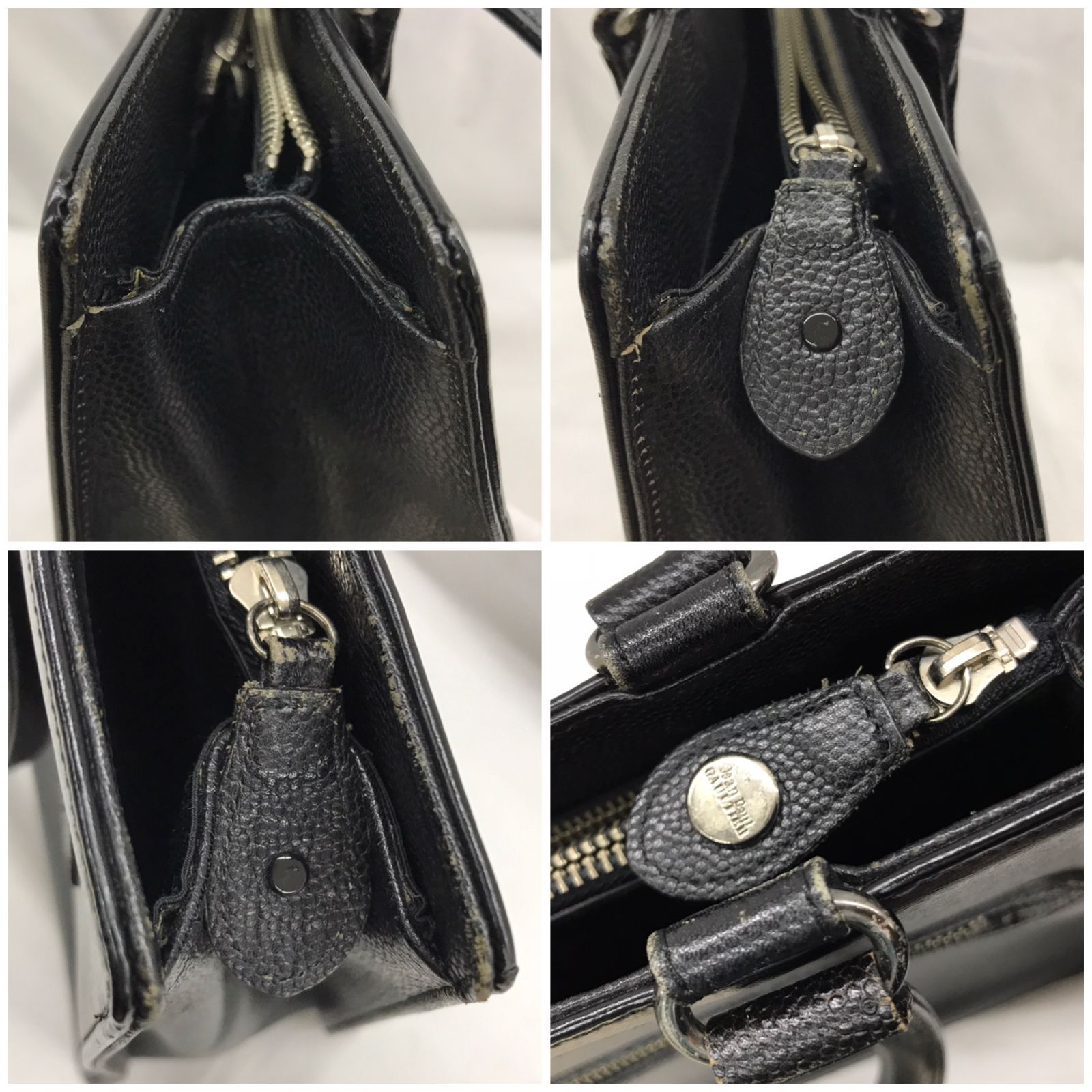 Jean paul GAULTTER ビジネスバッグ　レザー　ハンドバッグ　ロゴ Jean Paul GAULTIER ジャンポールゴルチエ レザー