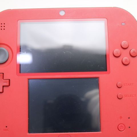 任天堂　ニンテンドー　2ds 美品　レッド美品 任天堂2DSレッド、新登場！3DSソフトも遊べます